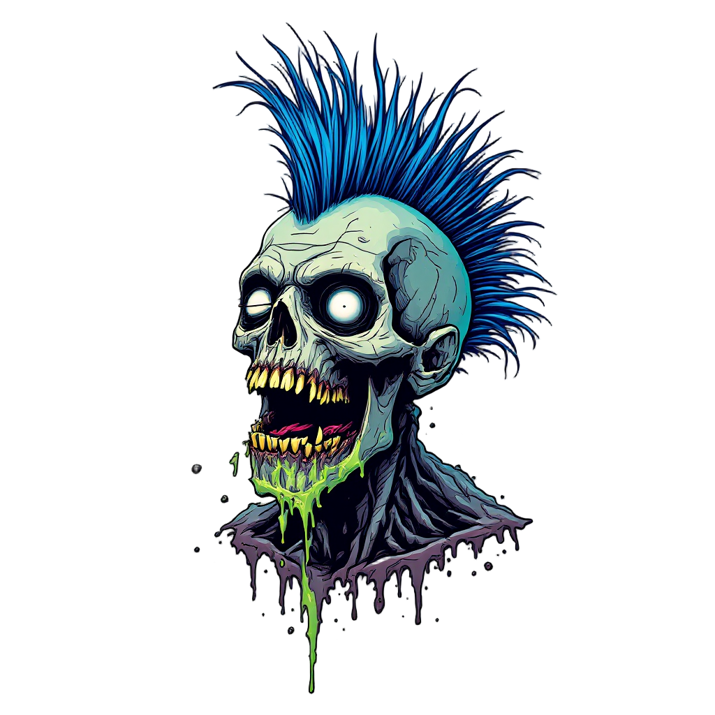 Toxic Punk Skull Rising
